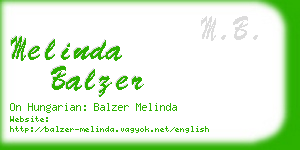 melinda balzer business card